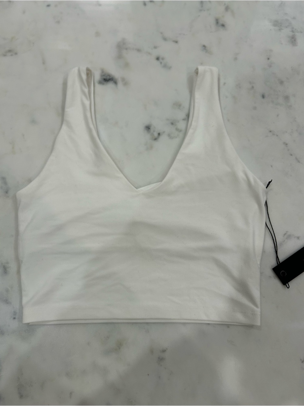 NWT Carbon38 White V-Neck Crop Tank